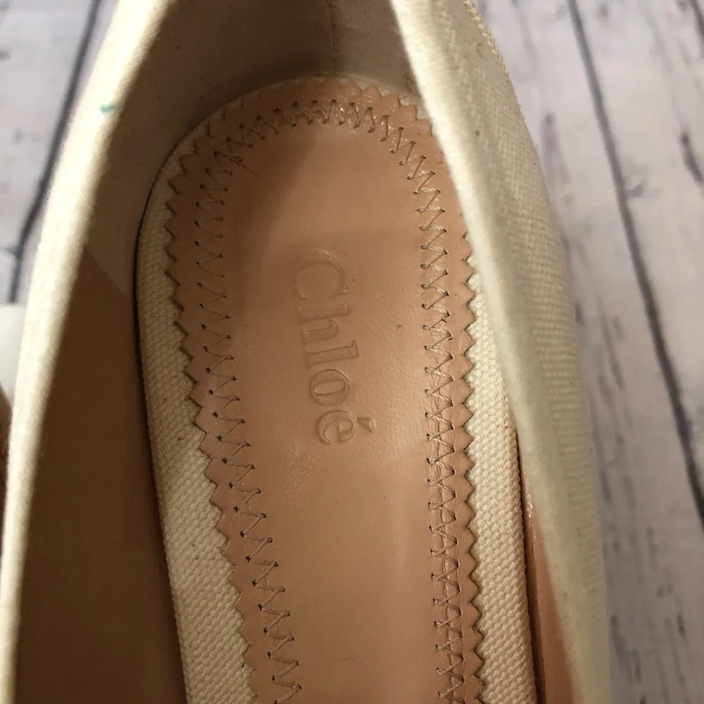 Chloe platform penny loafer wedges